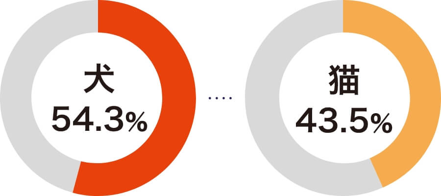 犬猫の高齢化率(7歳以上) 